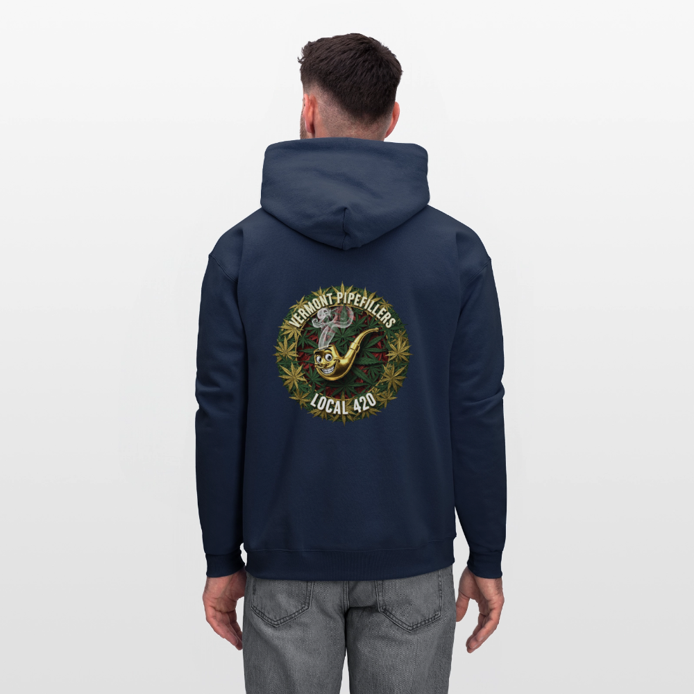 VERMONT PIPEFILLERS LOCAL 420  F/B DESIGN Men's  Hoodie - navy