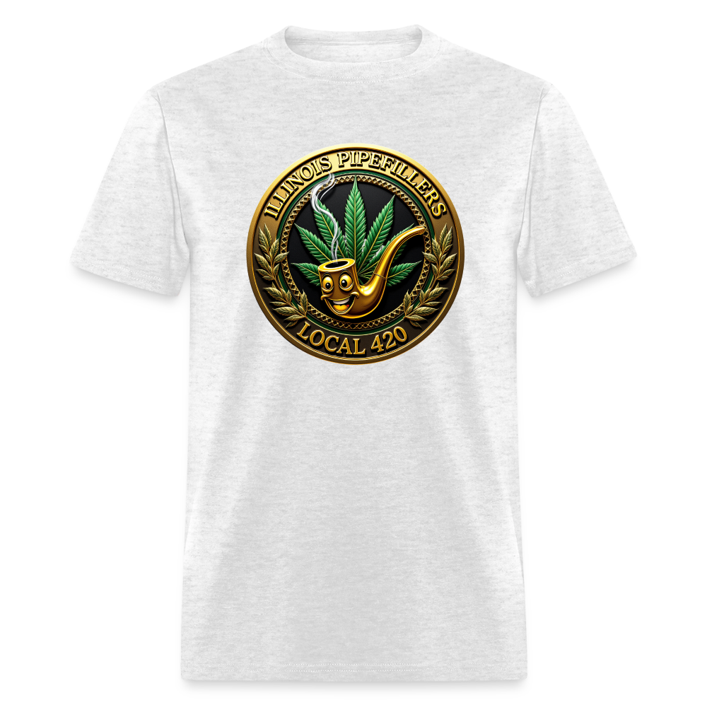 ILLINOIS PIPEFILLERS LOCAL 420 Men's T-Shirt - light heather gray