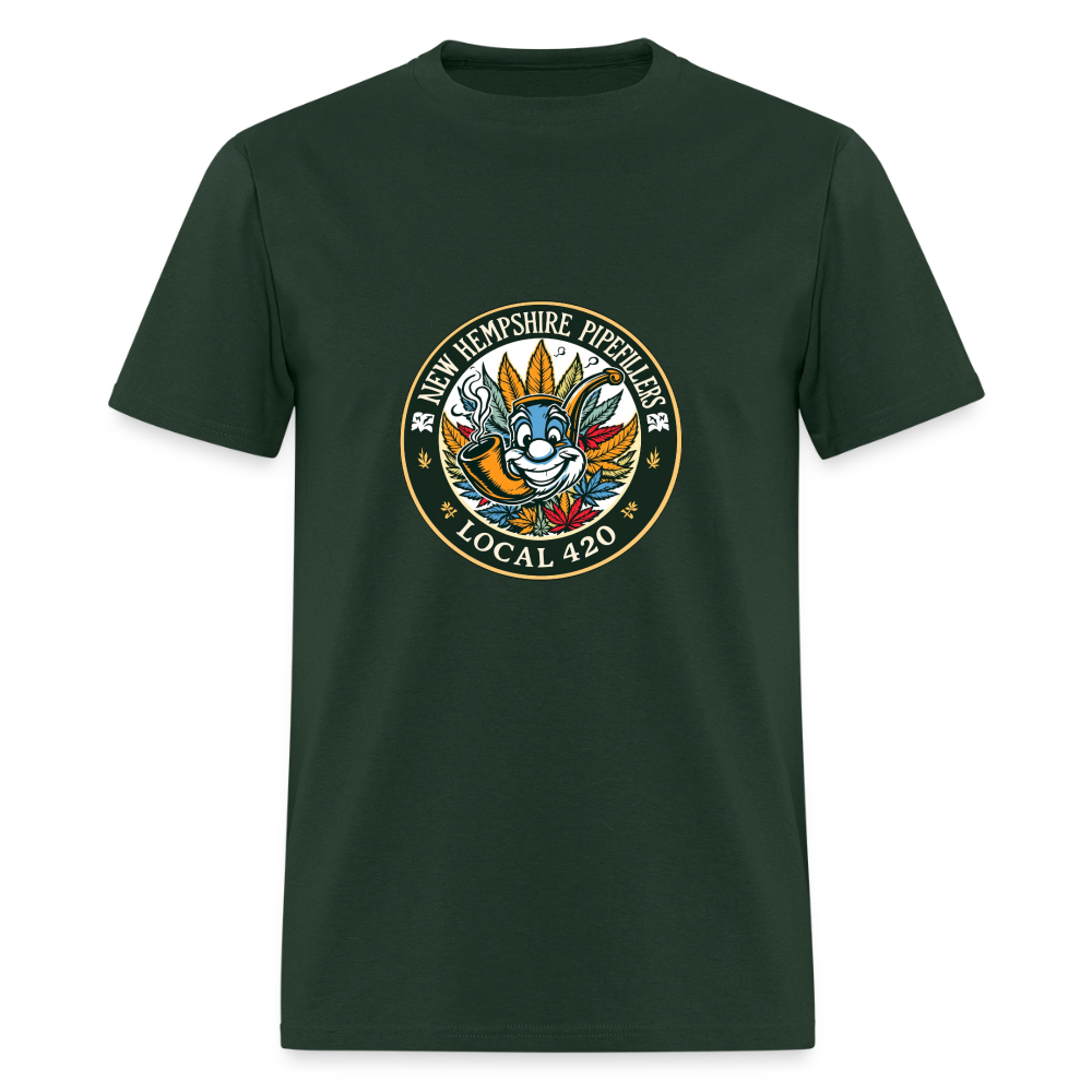 NEW HEMPSHIRE PIPEFILLERS LOCAL 420 Men's T-Shirt - forest green