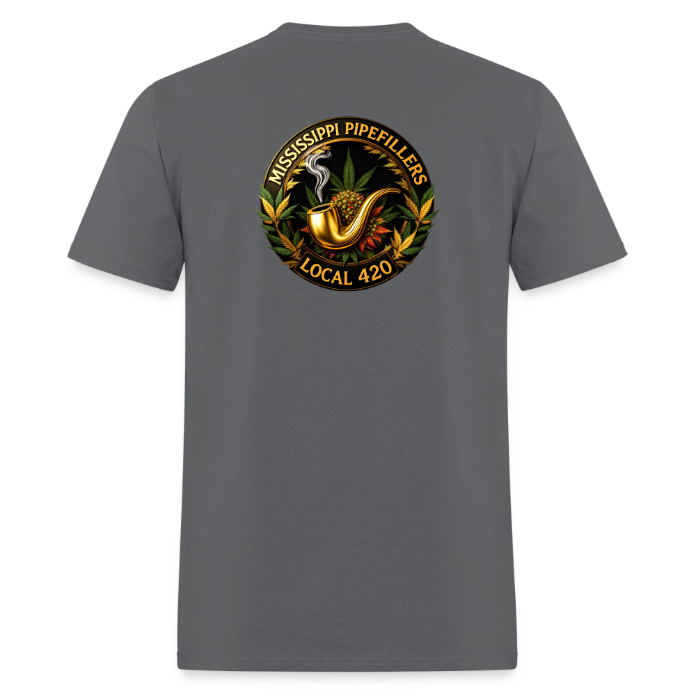 MISSISSIPPI PIPEFILLERS LOCAL 420 Men's T-Shirt - charcoal
