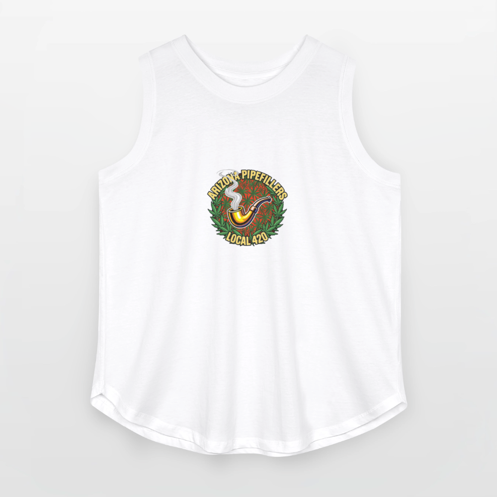 ARIZONA PIPEFILLERS LOCAL 420 F/B DESIGN Women's Curvy Relaxed Tank Top - white