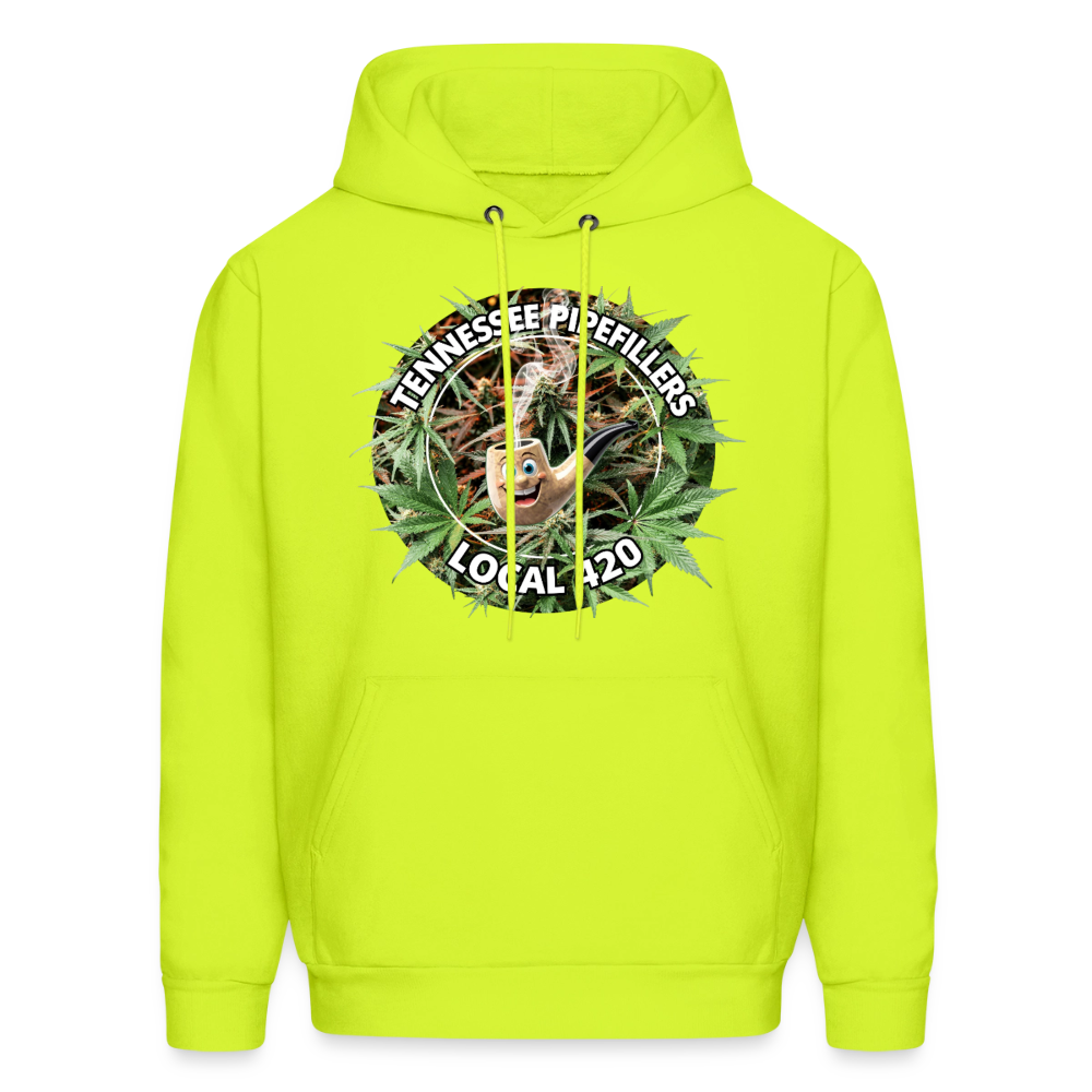 TENNESSEE PIPEFILLERS LOCAL 420 Men's  Hoodie - safety green