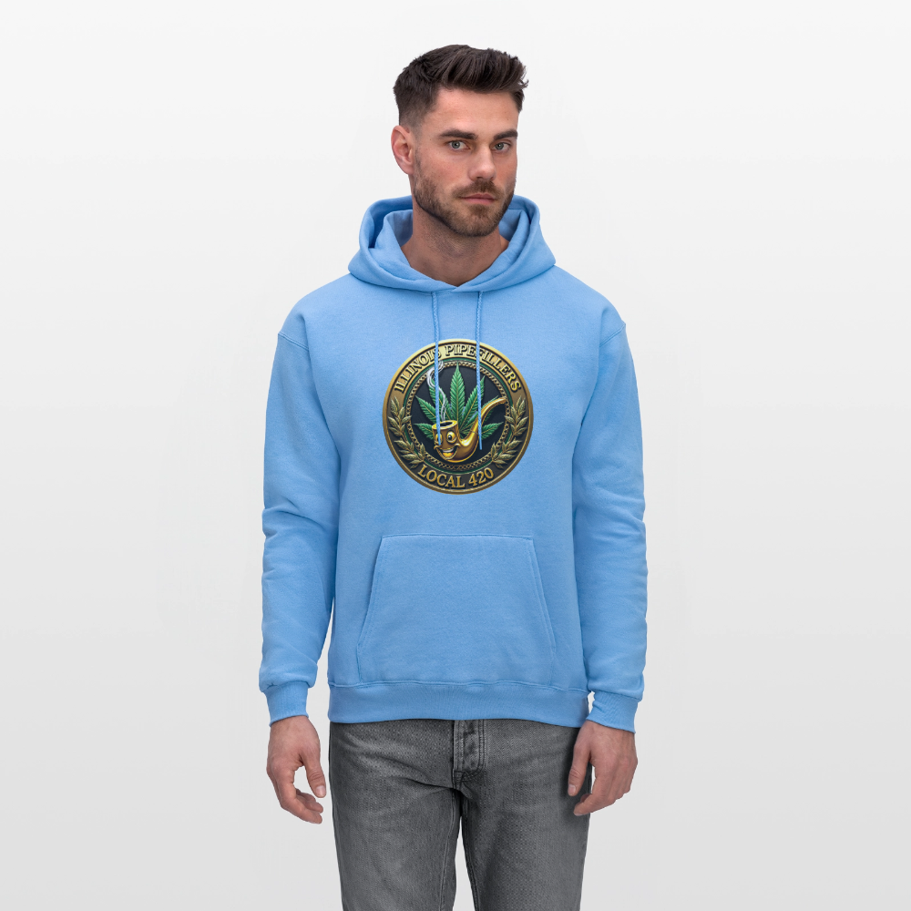 ILLINOIS PIPEFILLERS LOCAL 420 Men's Hoodie - carolina blue