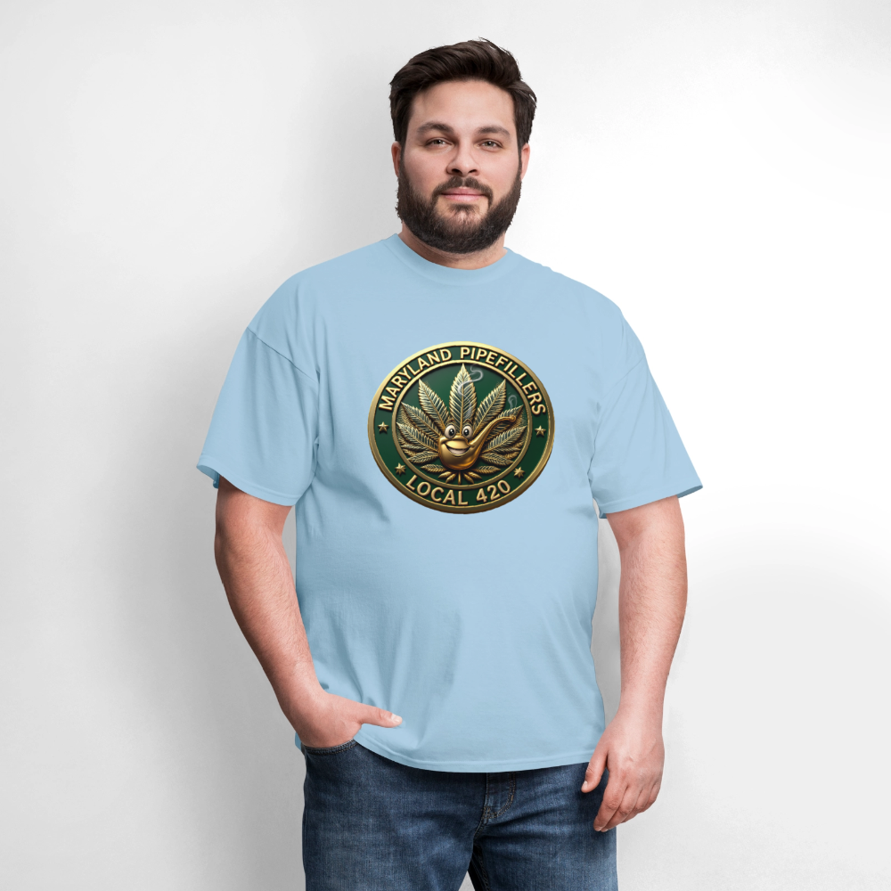MARYLAND PIPEFILLERS LOCAL 420 Men's T-Shirt - powder blue
