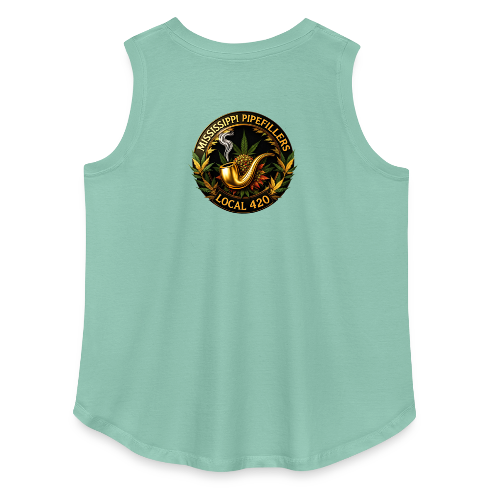 MISSISSIPPI PIPEFILLERS LOCAL 420 Women's Curvy Relaxed Tank Top - saltwater