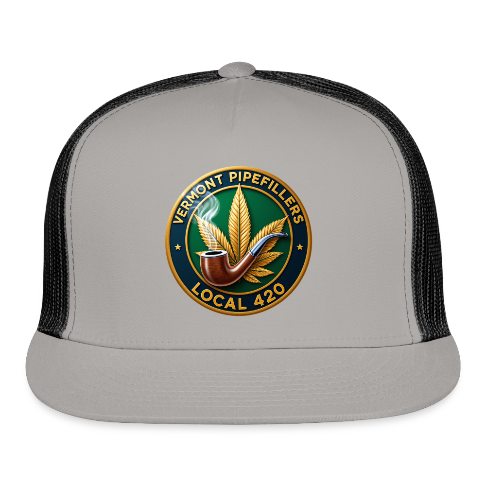 VERMONT PIPEFILLERS LOCAL 420 Trucker Hat - gray/black