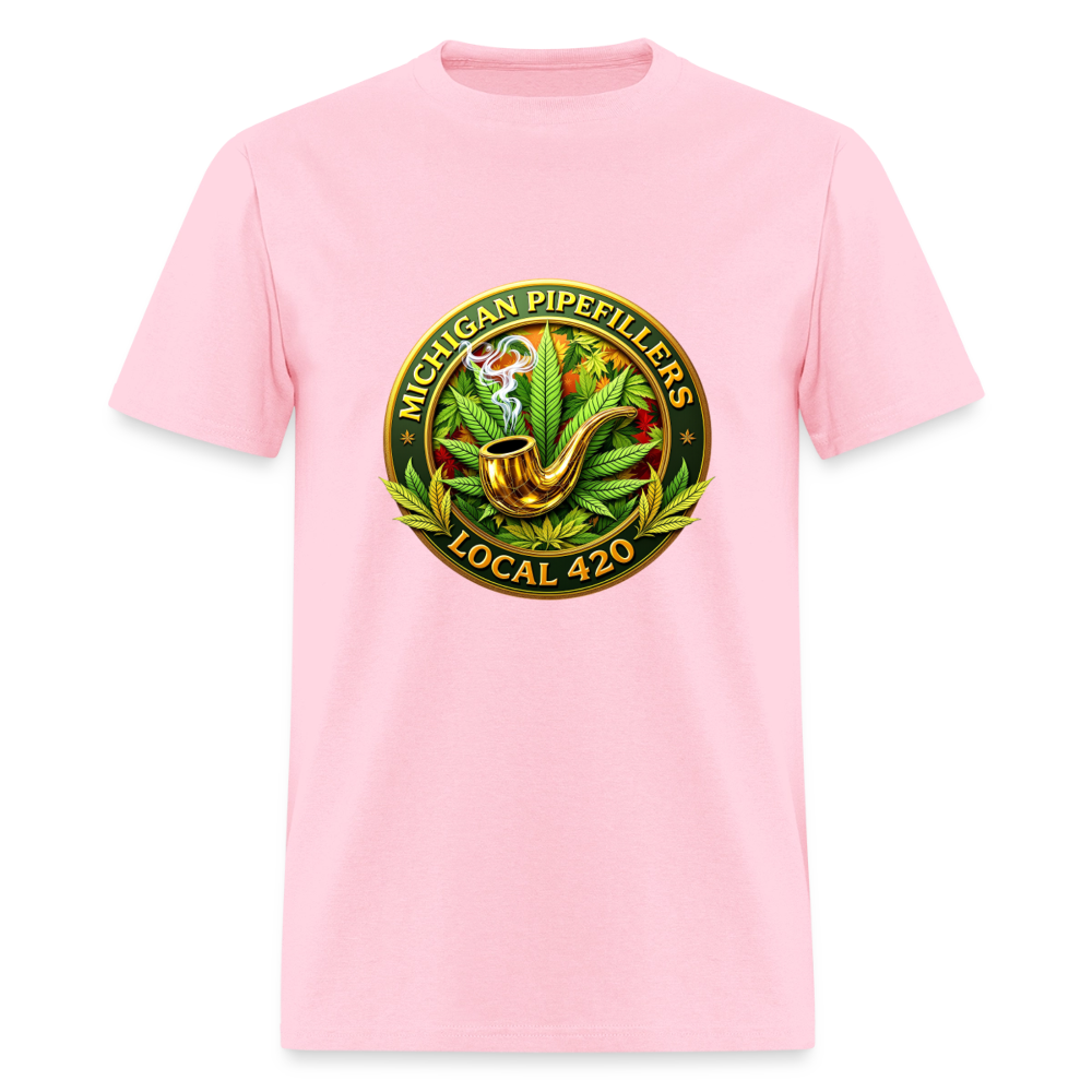 MICHIGAN PIPEFILLERS LOCAL 420 F/B DESIGN Men's T-Shirt - pink