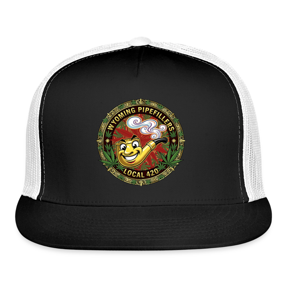 WYOMING PIPEFILLERS LOCAL 420 Trucker Hat - black/white