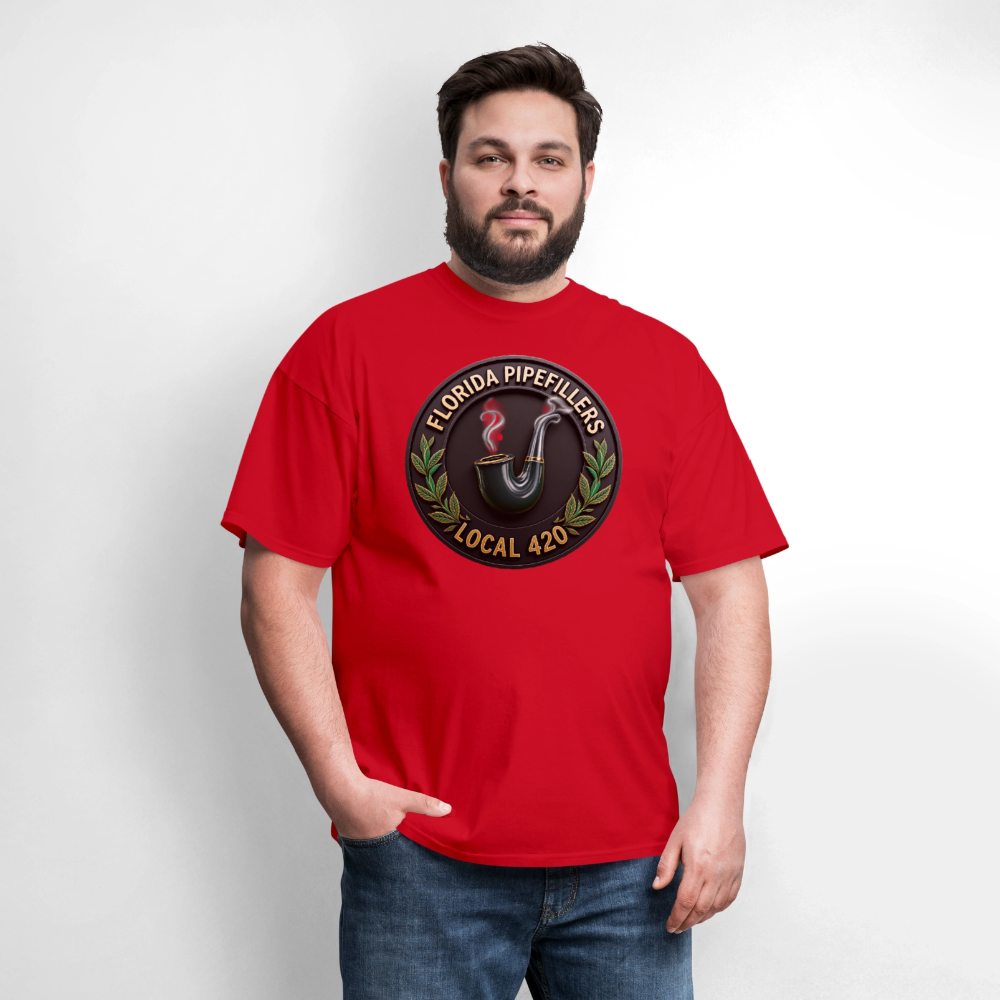 FLORIDA PIPEFILLERS LOCAL 420 F/B DESIGN Men's T-Shirt - red