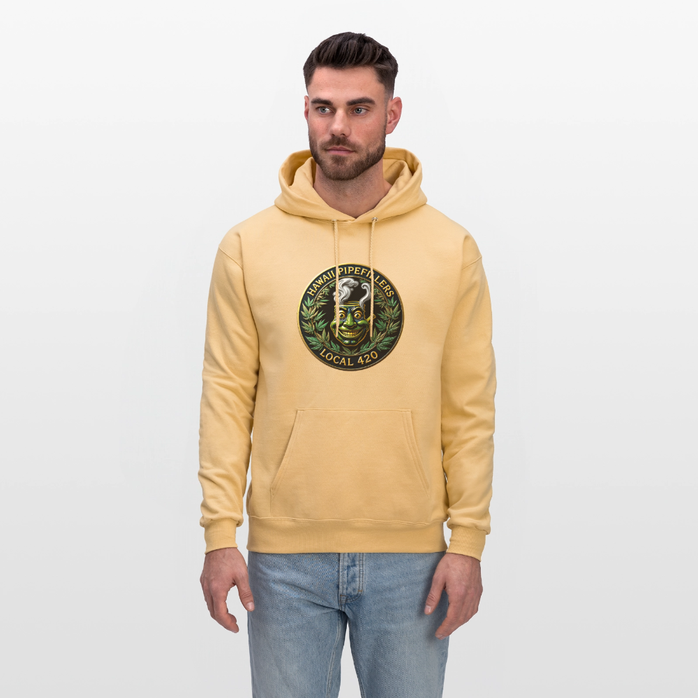 HAWAII PIPEFILLERS LOCAL 420 F/B DESIGN Men's Hoodie - light gold 