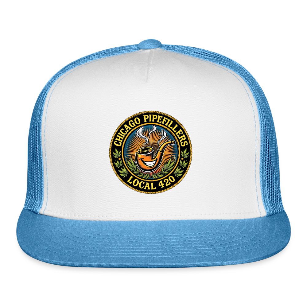 CHICAGO PIPEFILLERS LOCAL 420 Trucker Hat - white/blue