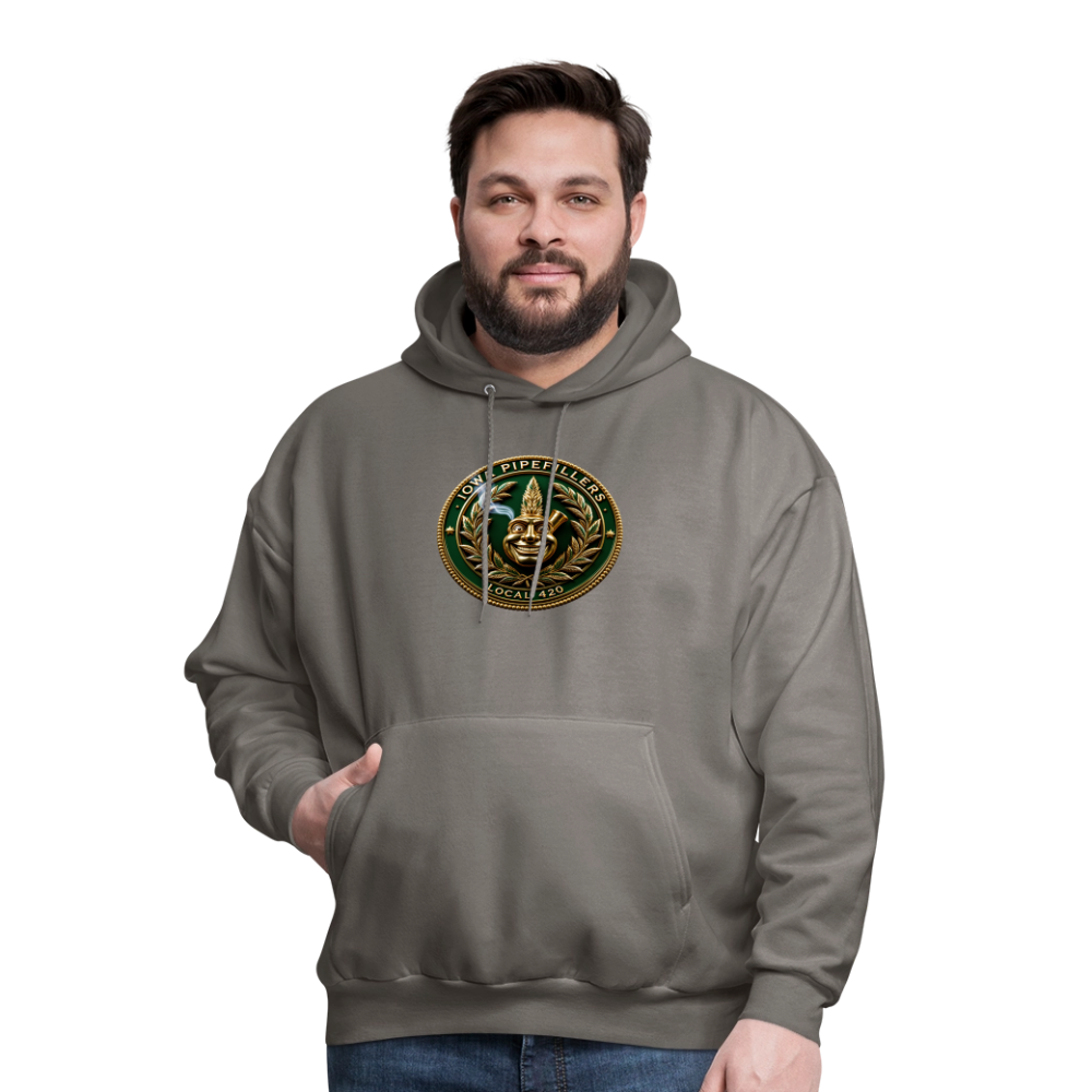 IOWA PIPEFILLERS LOCAL 420 F/B DESIGN Men's Hoodie - asphalt gray