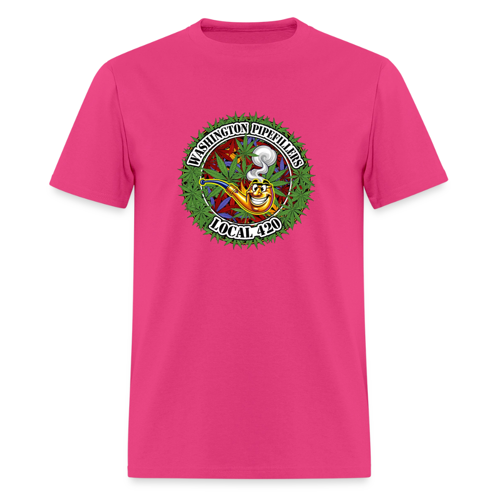 WASHINGTON PIPEFILLERS LOCAL 420 F/B DESIGN Men's T-Shirt - fuchsia