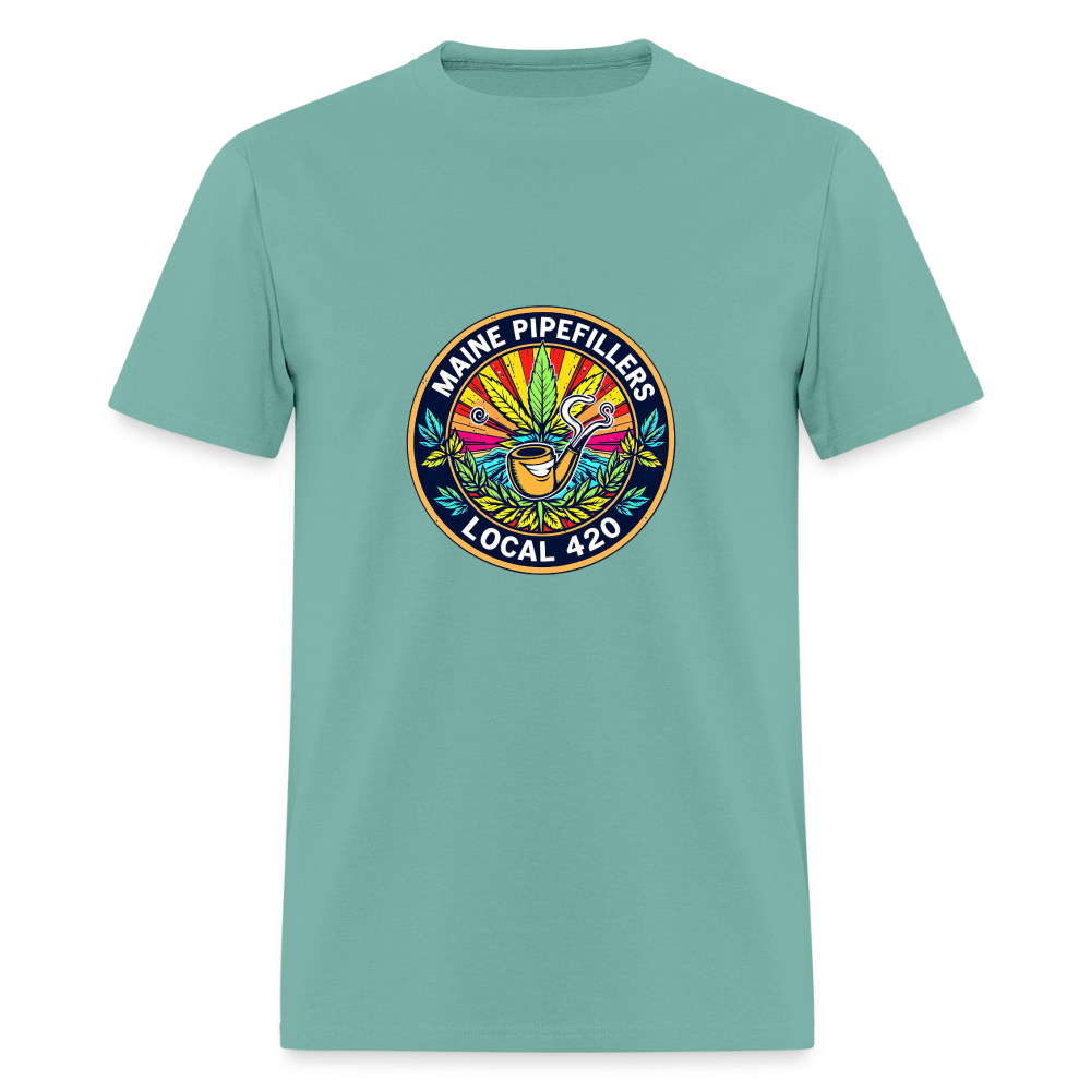 MAINE PIPEFILLERS LOCAL 420 Men's T-Shirt - aquatic