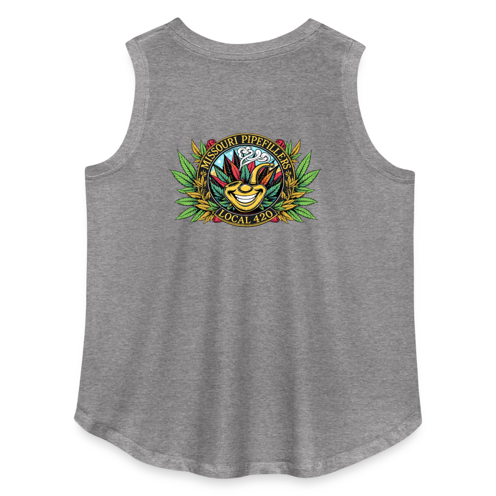 MISSOURI PIPEFILLERS LOCAL 420 F/B DESIGNS Women's Curvy Relaxed Tank Top - granite heather 