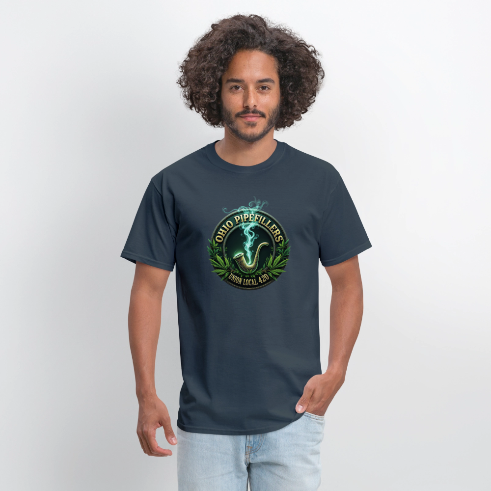 OHIO PIPEFILLERS UNION LOCAL 420 Men's T-Shirt -  blue dusk