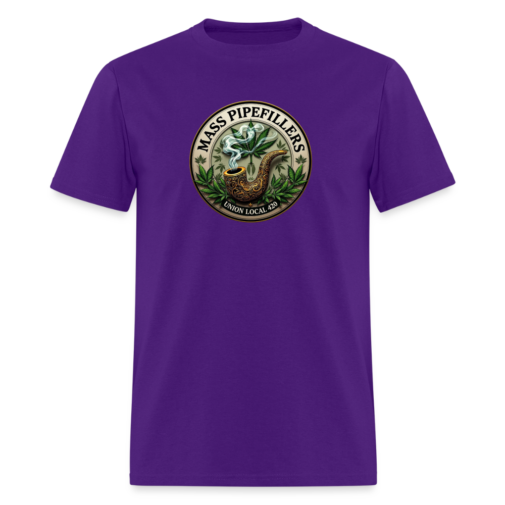 MASS PIPEFILLERS LOCAL 420 Men's T-Shirt - purple