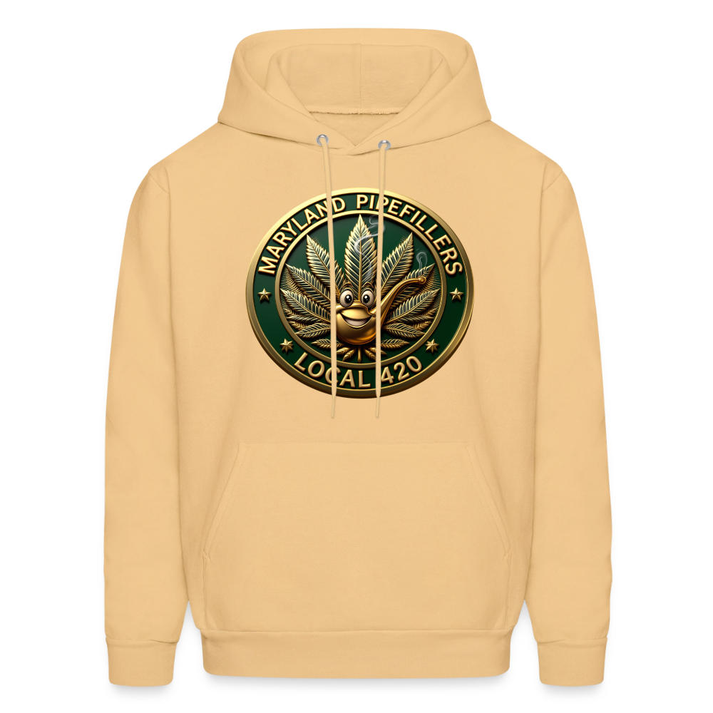MARYLAND PIPEFILLERS LOCAL 420 Men's Hoodie - light gold 