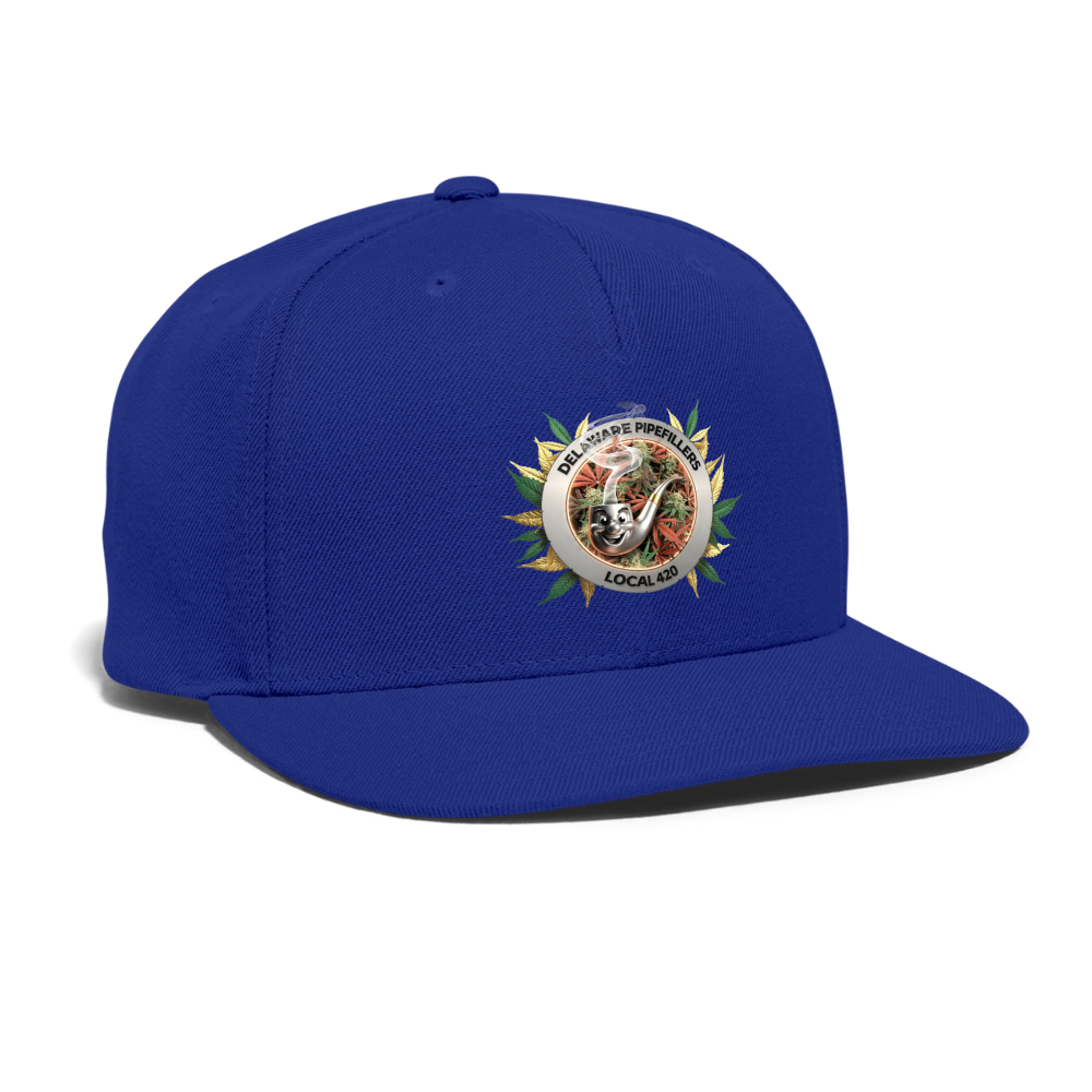 DELAWARE PIPEFILLERS LOCAL 420 Yupong Snapback Baseball Cap - royal blue