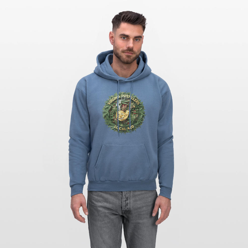 VIRGINIA PIPEFILLERS LOCAL 420 F/B DESIGN Men's  Hoodie - denim blue
