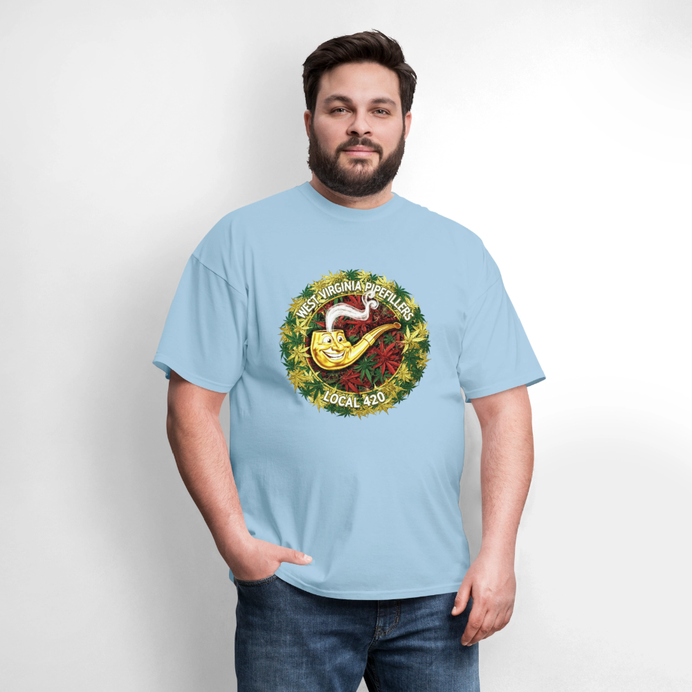 WEST VIRGINIA PIPIEFILLERS LOCAL 420 Men's T-Shirt - powder blue