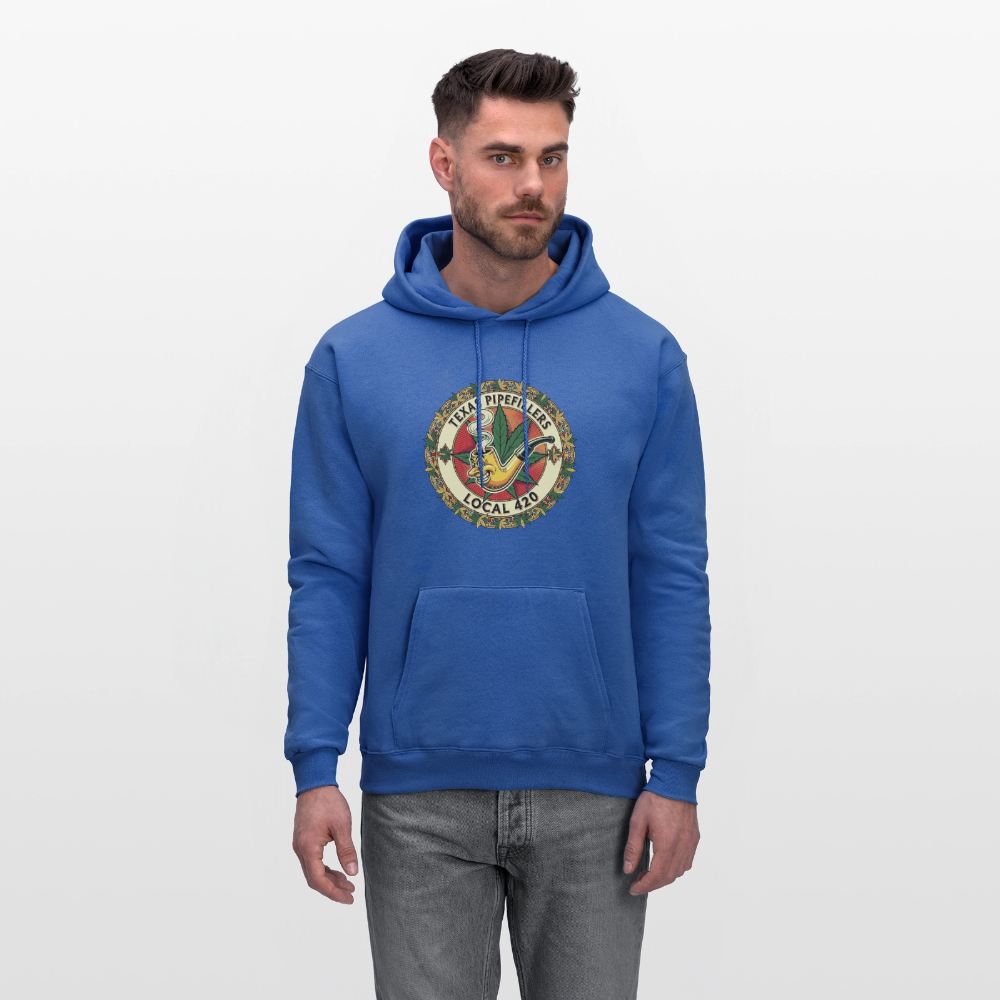 TEXAS PIPEFILLERS LOCAL 420 Men's Hoodie - royal blue
