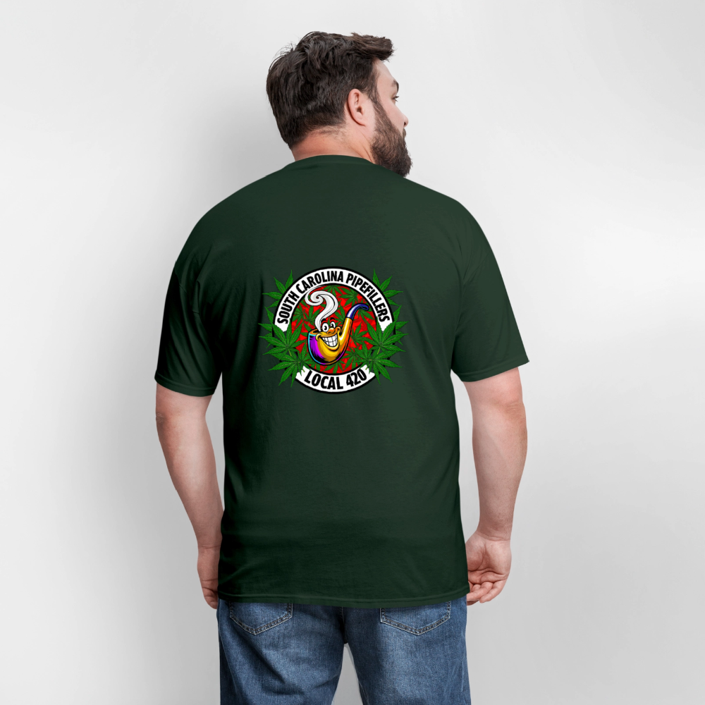 SOUTH CAROLINA PIPEFILLERS LOCAL 420 F/B DESIGN Men's T-Shirt - forest green