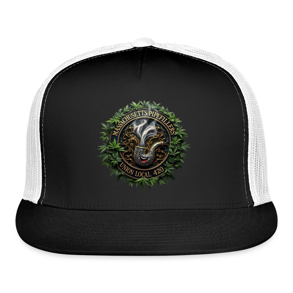 MASSACHUSETTS PIPEFILLERS LOCAL 420 Trucker Hat - black/white