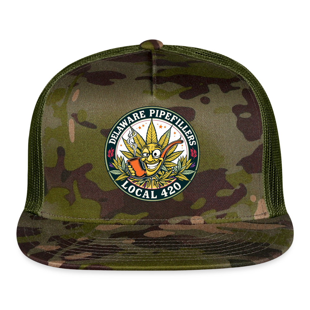 DELAWARE  PIPEFILLERD LOCAL 420 CAMO Trucker Hat - MultiCam\green