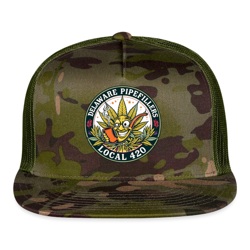 DELAWARE  PIPEFILLERD LOCAL 420 CAMO Trucker Hat - MultiCam\green