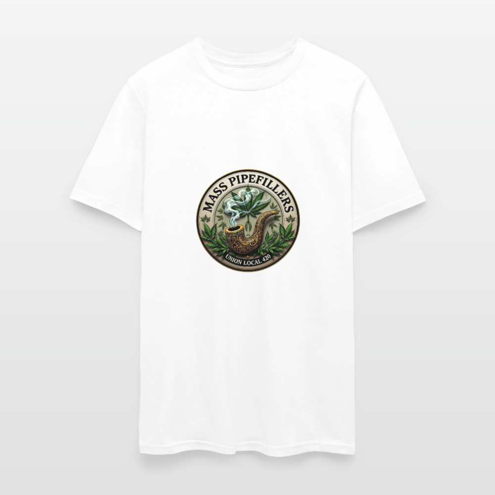 MASS PIPEFILLERS UNION LOCAL 420 Men's T-Shirt - white