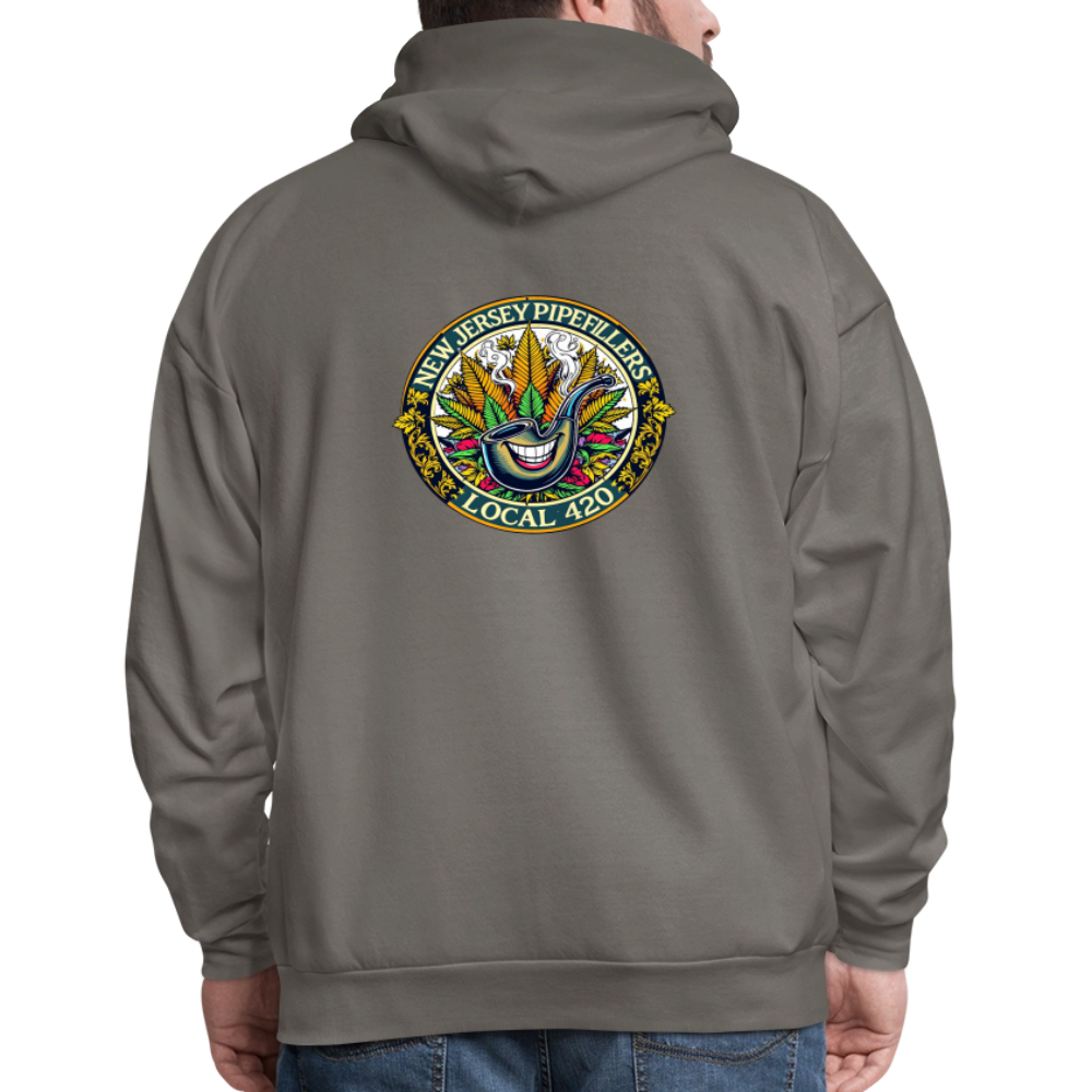 NEW JERSEY PIPEFILLERS LOCAL 420 F/B DESIGN Men's Hoodie - asphalt gray