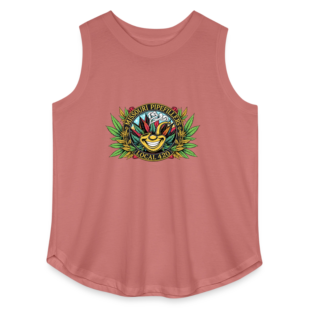 MISSOURI PIPEFILLERS LOCAL 420 F/B DESIGNS Women's Curvy Relaxed Tank Top - mauve