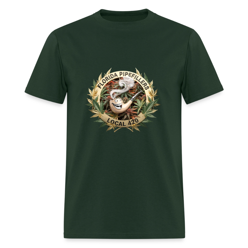 FLORIDA PIPEFILLERS LOCAL 420 Men's T-Shirt - forest green
