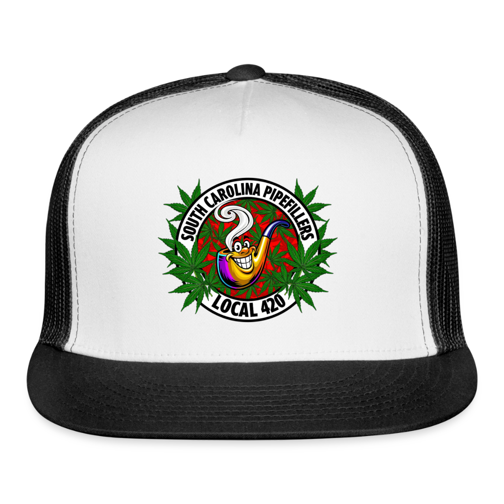 SOUTH CAROLINA PIPEFILLERS LOCAL 420 Trucker Hat - white/black