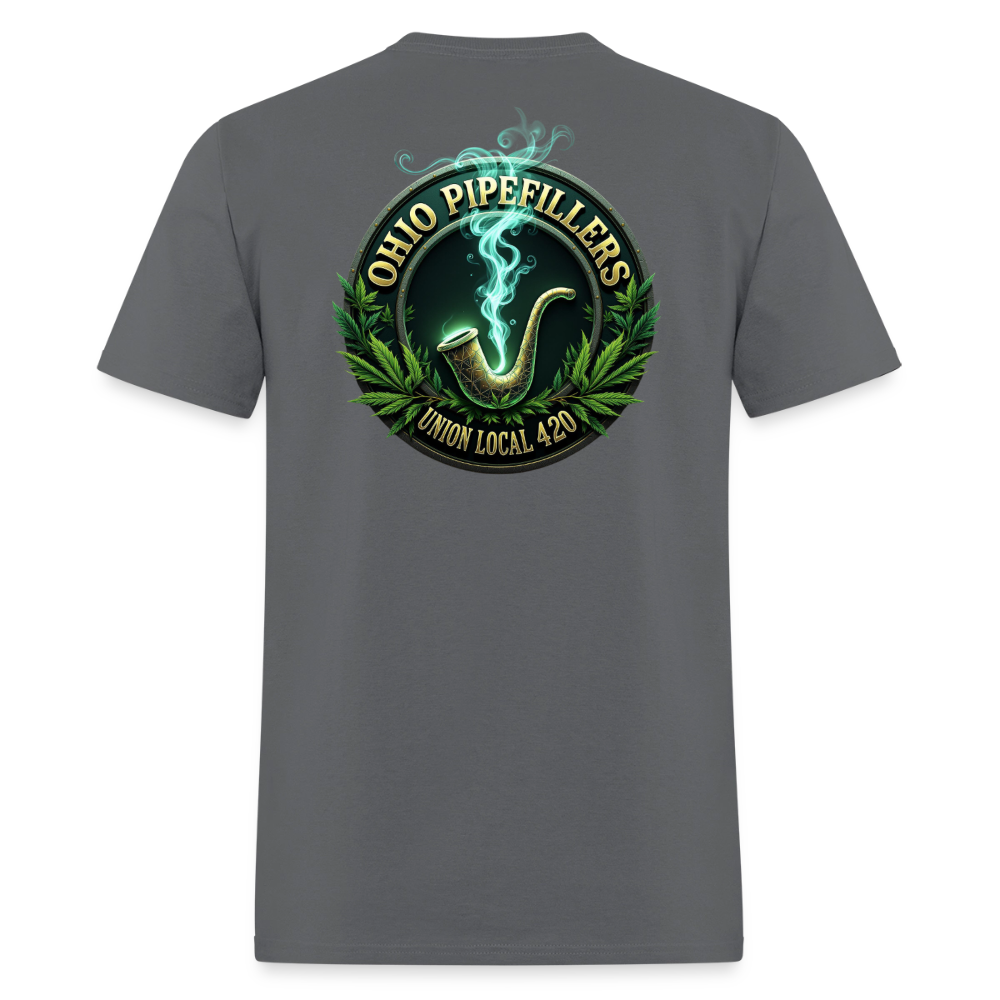 OHIO PIPEFILLERS UNION LOCAL 420 F/B DESIGNS Men's T-Shirt - charcoal