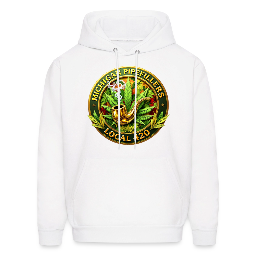 MICHIGAN PIPEFILLERS LOCAL 420 F/B DESIGN Men's Hoodie - white