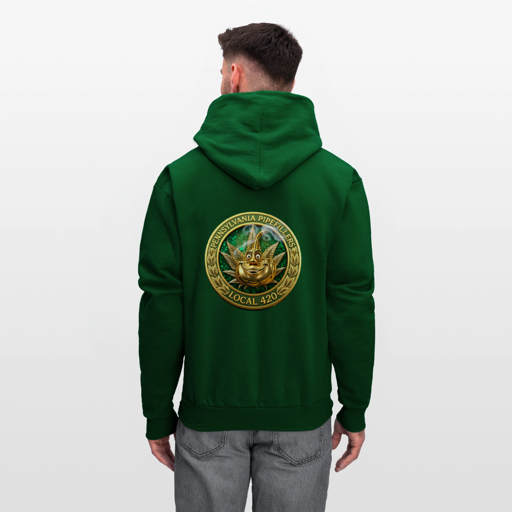 PENNSYLVANIA PIPEFILLERS LOCAL 420 F/B DESIGNS Men's Hoodie - forest green