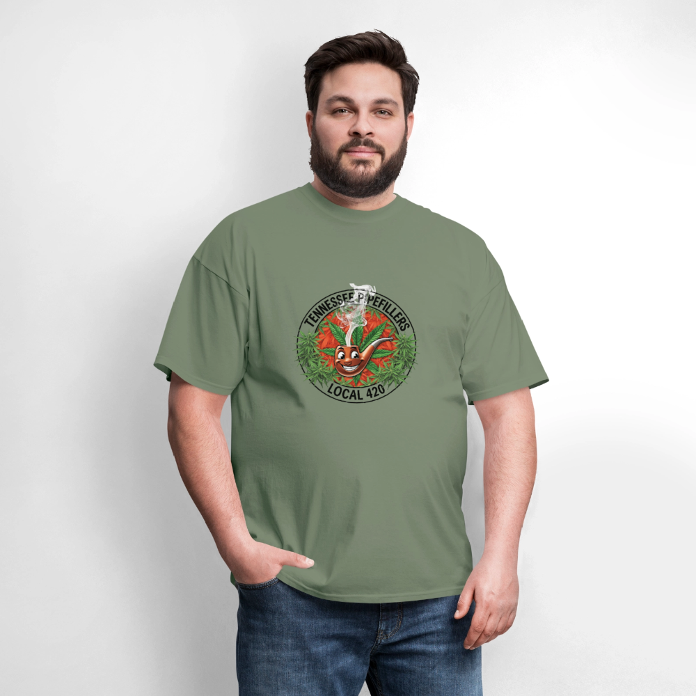 TENNESSEE PIPEFILLERS LOCAL 420 Men's T-Shirt - military green