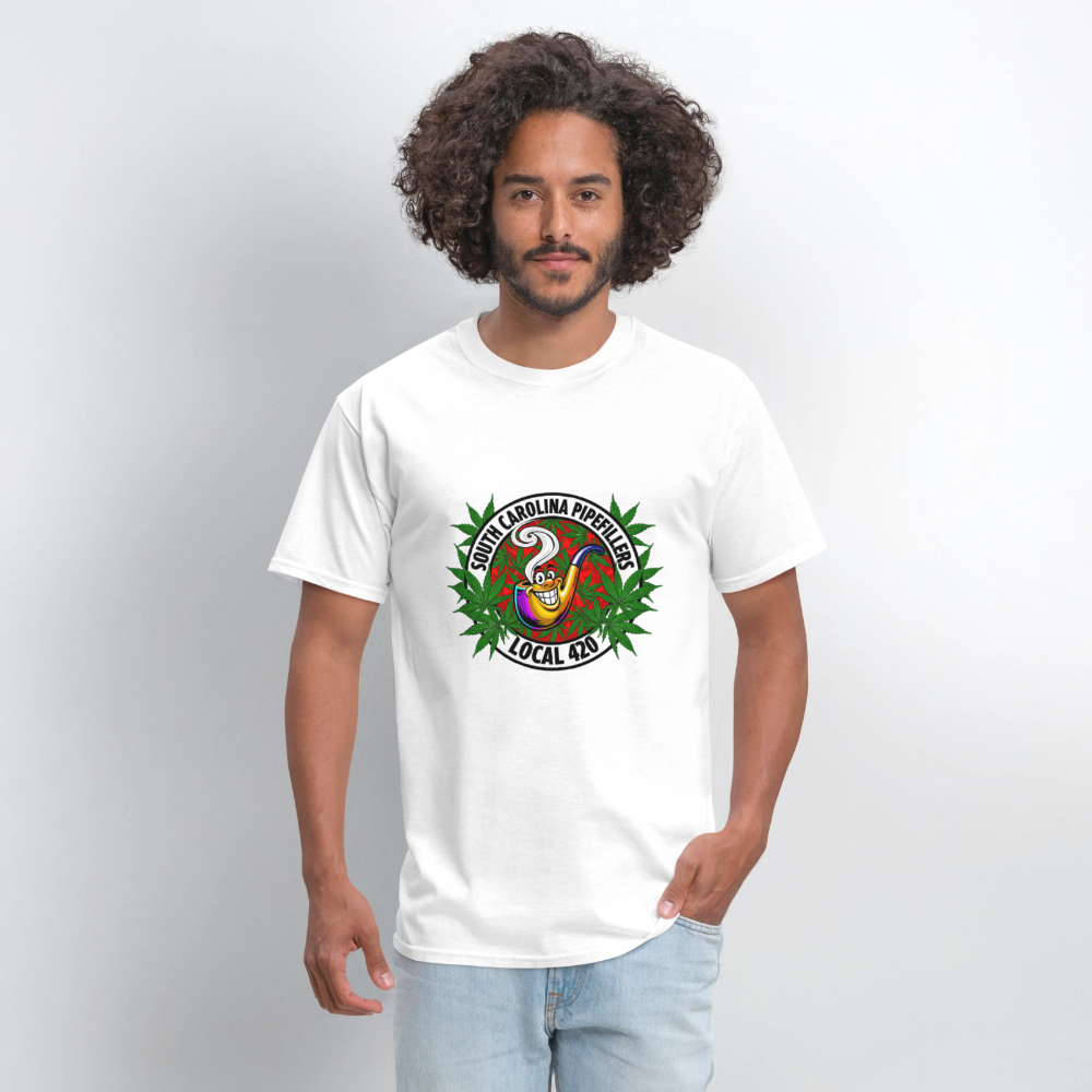 SOUTH CAROLINA PIPEFILLERS LOCAL 420 F/B DESIGN Men's T-Shirt - white