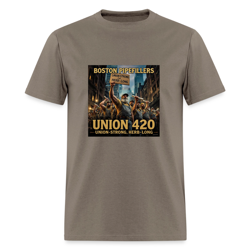 NEW ENGLAND PIPEFILLERS UNION 420 Men's T-Shirt - safari
