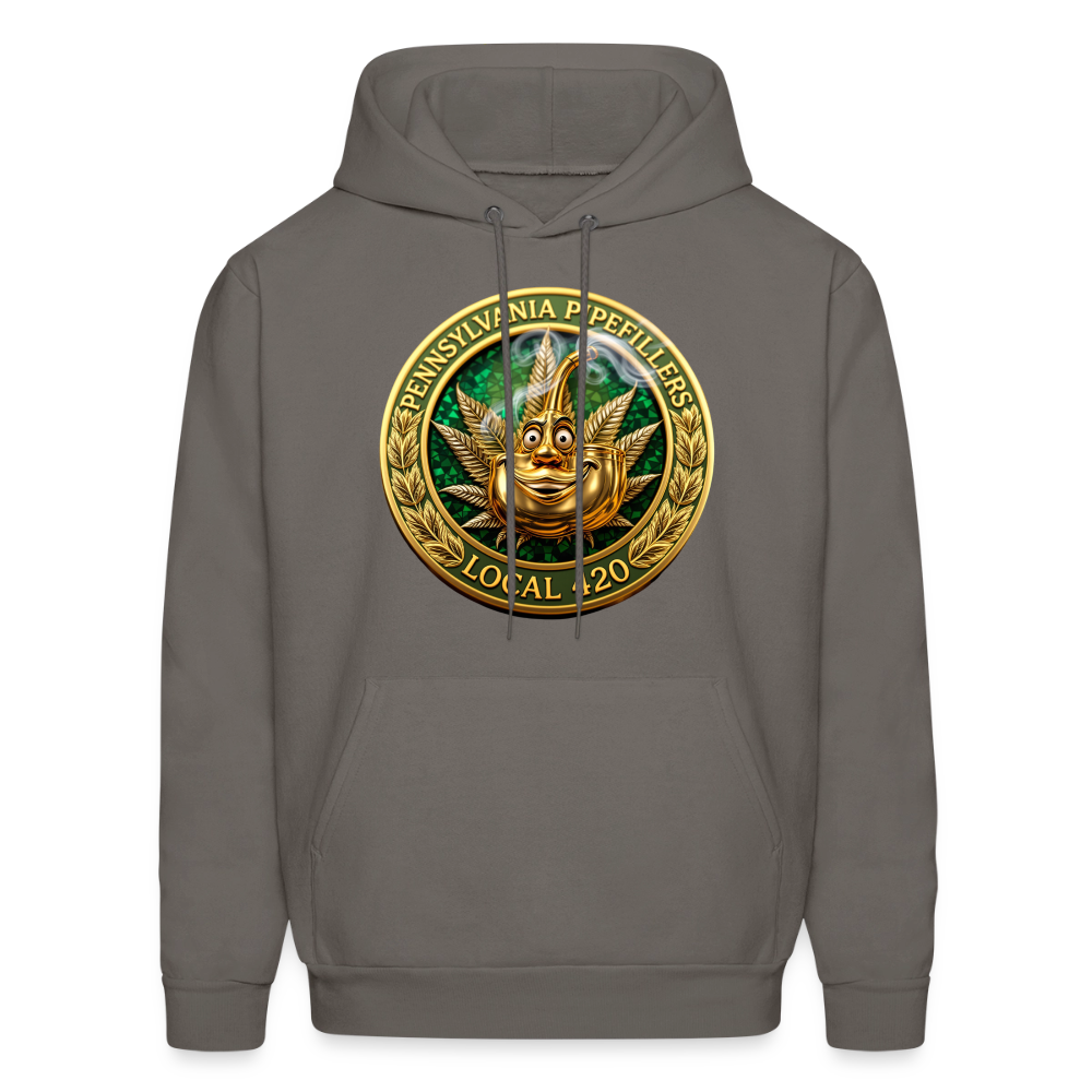 PENNSYLVANIA PIPEFILLERS LOCAL 420 F/B DESIGNS Men's Hoodie - asphalt gray