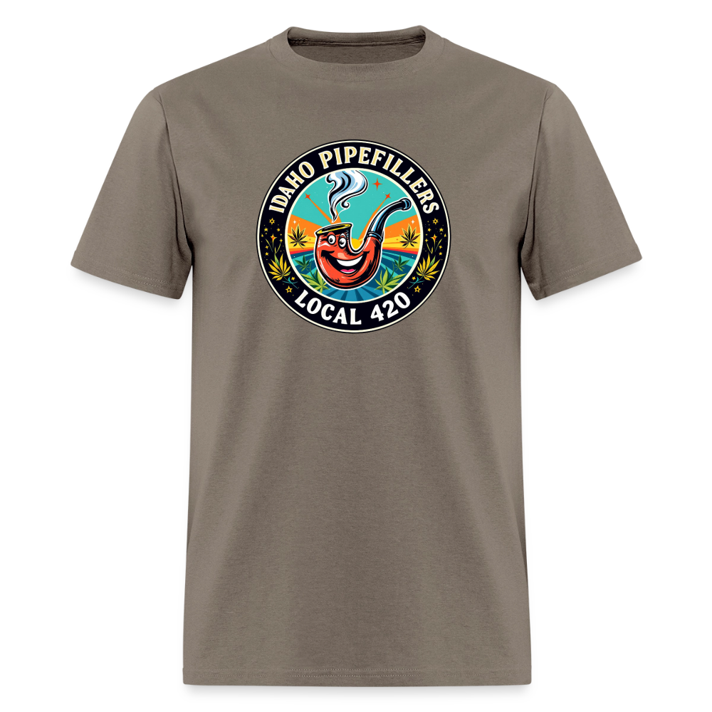 IDAHO PIPEFILLERS LOCAL 420 F/B DESIGN Men's T-Shirt - safari