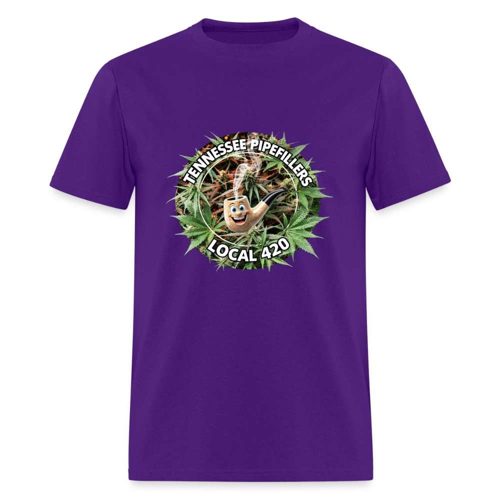 TENNESSEE PIPEFILLERS LOCAL 420 F/B DESIGN Men's T-Shirt - purple