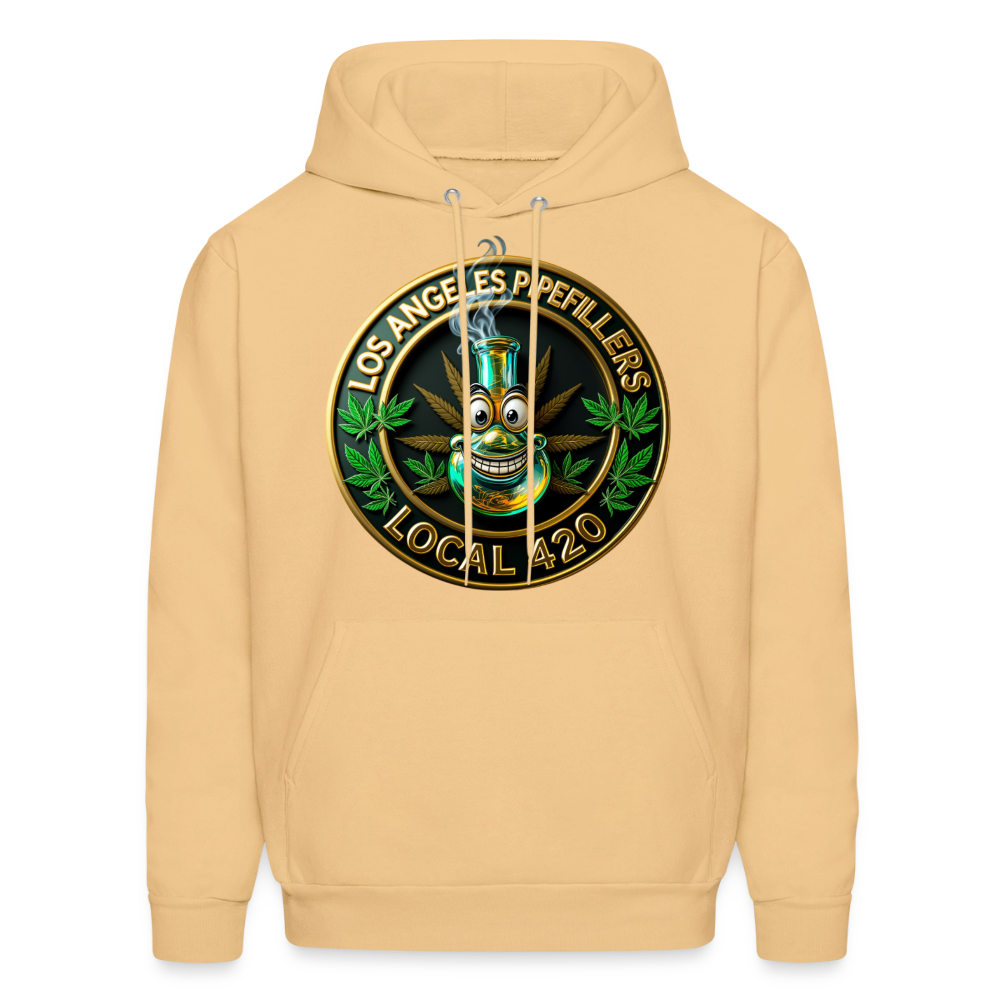 LOS ANGLES PIPEFILLERS LOCAL 420 Men's Hoodie - light gold 