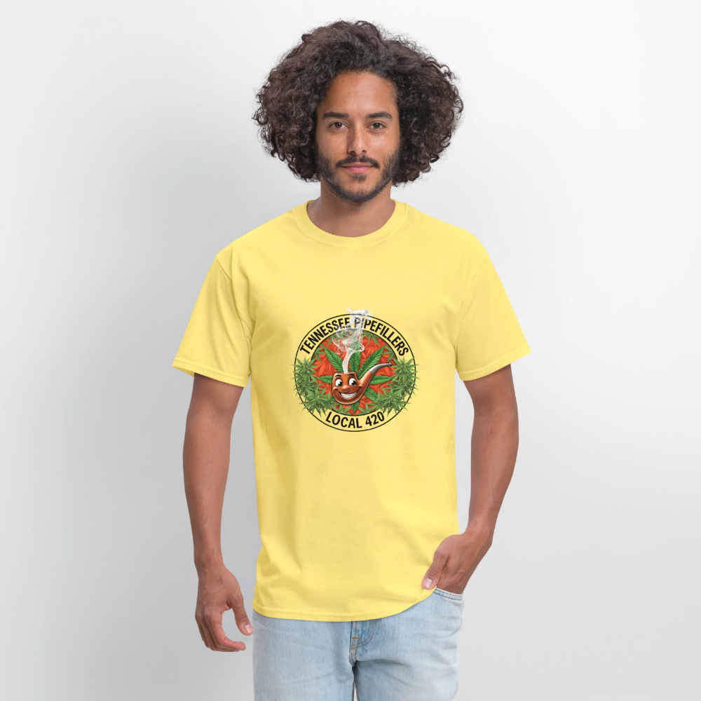 TENNESSEE PIPEFILLERS LOCAL 420 Men's T-Shirt - cornsilk