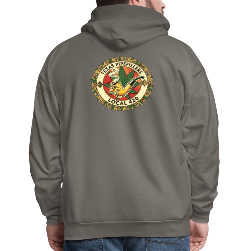 TEXAS PIPEFILLERS LOCAL 420 F/B DESIGN Men's Hoodie - asphalt gray