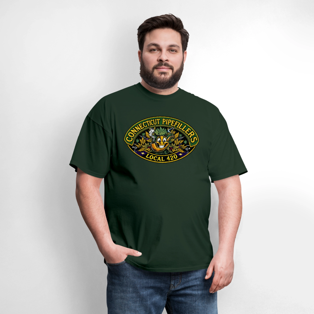 CONNECTICUT PIPEFILLERD LOCAL 420Men's T-Shirt - forest green
