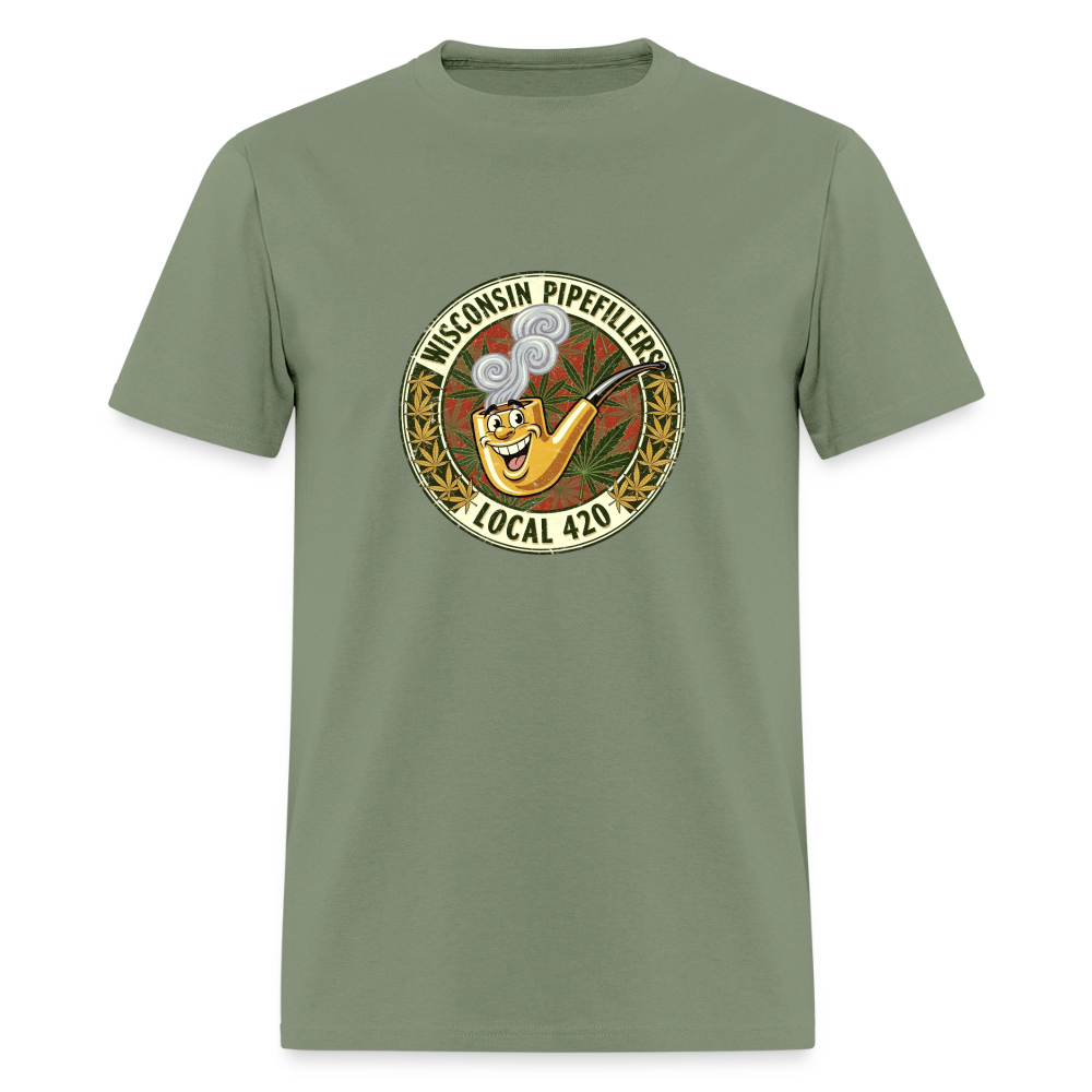 WISCONSIN PIPEFILLERS LOCL 420 Men's T-Shirt - military green