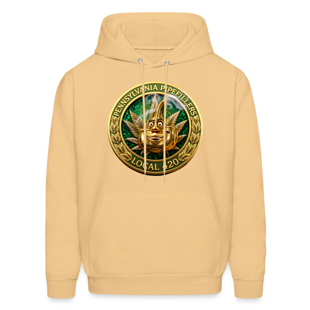 PENNSYLVANIA PIPEFILLERS LOCAL 420 F/B DESIGNS Men's Hoodie - light gold 